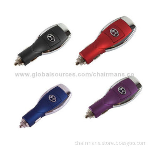 USB Car Chargers, Dual-port or Single Port, 12-24V DC Input